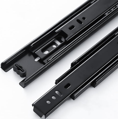 Tang.Drawer Slides Ball Bearing Full Extension 3 Section Slide Track Mounting Drawer Runners Slider for Cabinet Home Furniture, 2 Pack (Black 10 i...