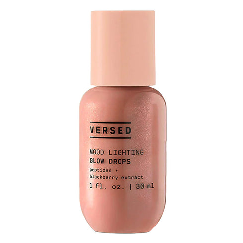 Versed Mood Lighting Glow Drops, Rose - Liquid Blush & Liquid Highlighter Drops with Illuminating Light-Reflecting Pigments for Glowing Skin - Veg...