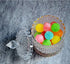 1PCS 300ml/10oz Empty Cylindrical Diamond Crystal Glass Candy Dish Bowl Jars Pots Cans Sample Packing Dispenser Container Storage with Caps for Sn...