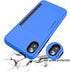 iPhone xr Case with Card Holder,Shockproof Armor Silicone Credit Card Slot Protective Wallet Cover Case for Apple iPhone XR - Blue...
