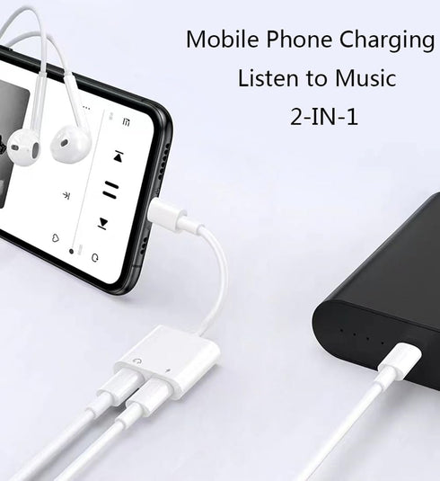 USB C Adapter for Headphones 2-in-1, USB C to Dual USB C Headphone and Charger Adapter Splitter, for MacBook Pro, Compatible with Pad Pro/Air, iPh...