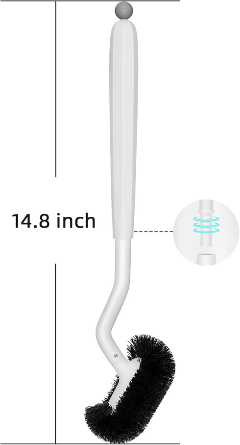 Toilet Bowl Brush without Holder: 360° Deep Cleaning Bathroom Toilet Cleaner Scrubber Under Rim Dead Corner Clean - Modern Rv Toilet Decorative Ac...