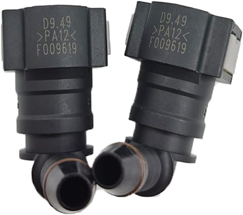 Pack of 2 Female Bundy to Hose Barb Fuel Line Quick Connector (90° 3/8 to 5/16)...