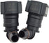 Pack of 2 Female Bundy to Hose Barb Fuel Line Quick Connector (90° 3/8 to 5/16)...
