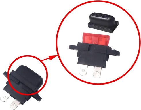 10 Pcs Auto ATC Blade Standard Fuse Holder Seat for Car Boat Truck SUV with Cover Black + 10 Pcs 10 Amp Standard Fuse...