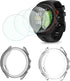 Smartwatch Screen Protector Compatible for Garmin Approach S70 47mm Case TPU Soft Frame Cover and Tempered Glass Protective Film (Pack of 3+2) (Ap...