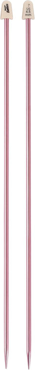Susan Bates 14-Inch Silvalume Single Point Knitting Needle, 4.5mm, Rose......