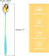 uxcell 7 Inch Stainless Steel Coffee Spoons Rose Flower Shape Spoons Ice Tea Spoon Dessert Spoon for Sugar Cake Stirring Mixing, Colorful...