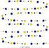 46 Ft Navy Blue and Gold Circle Dots Garland Royal Blue Hanging Paper Polka Dot Streamer for Birthday Wedding Bridal Baby Shower Graduations Nauti...