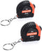 2 Pack Small Tape Measure Keychain Mini Measuring Tape Retractable 6ft 2M, Metric and Inch...