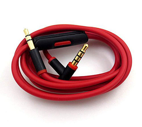 QKIIP Replacement Audio Cable Cord Wire with in line Microphone and Control for Solo/Studio/Pro/Detox/Wireless/Mixr Headphones (Black/White)...