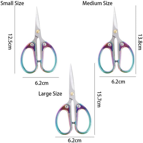 Stainless Steel Scissors Sewing Scissors Textile Fabric Cutter Paper Embroidery Handicraft Dressmaking Tools Needlework Tool(XS)...