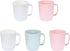 Coffee Mugs Set of 5, 10 Ounce Unbreakable Plastic Cups With Handle, 3 Basic Colors, Dishwasher Safe...