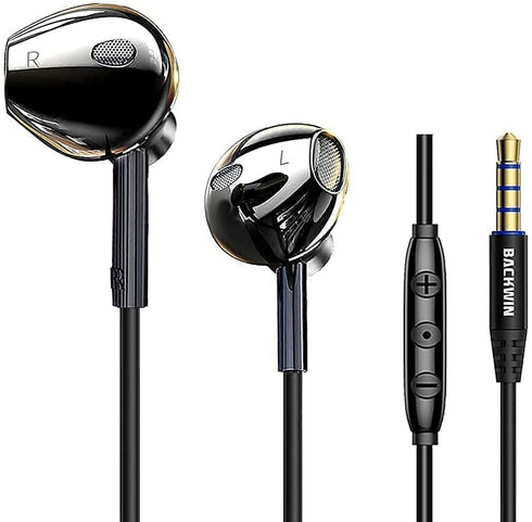 Wired Earbuds with HD mic for Calls, Rock Bass Headphones Universal 3.5 mm Plug,in-Ear Noise-canceling Wired Earphone with Microphone, Metal Shell...