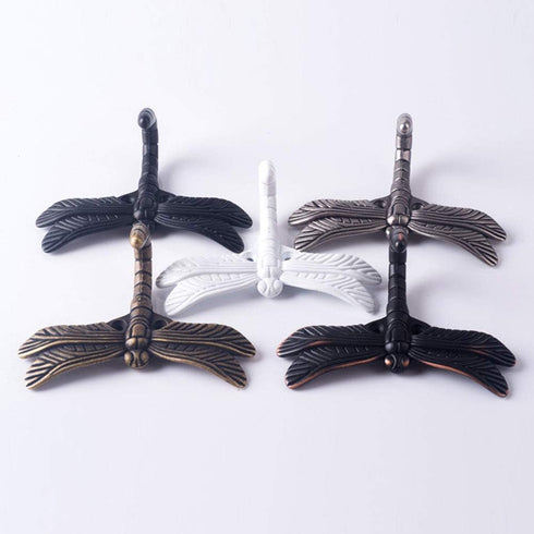 2pcs Dragonfly Coat Hooks Decorative Creativity Wall Mounted Hanger Hook for Home Handbag Key Towel Bathrobe (Bronze)...