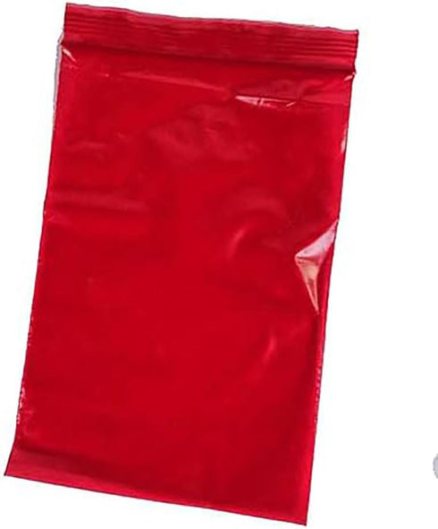 4" X 6" Reclosable Zipper Bags 2-mil Red (Qty=100) #r46rd-100...