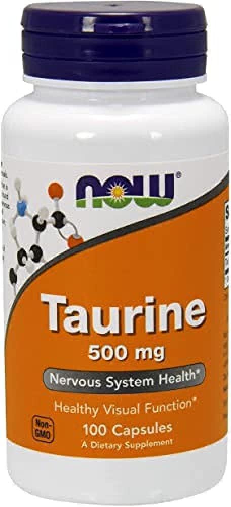 NOW FOODS Taurine 500mg Capsules, 100 CT...