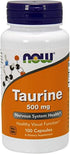 NOW FOODS Taurine 500mg Capsules, 100 CT...