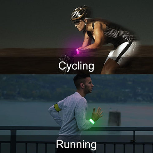 LED Light up Slap Wristband, Flashing Bracelets for Kids, Glow in The Dark Armband for Adults, Night Safety Toys for Walking Running Camping, Chri...