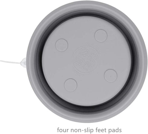 CARTINTS Silicone Collapsible Food Storage Containers with Lids Collapsible Containers Ideal for Travel and Camping, Hiking,32oz/950ml (Grey)...