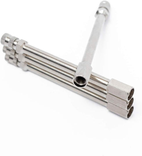 Tiziri 4xPCS 100mm 4inch Wheel Valve Extension Rod Extender Stem Caps for ATV RV Car Truck Tyre Tire 10cm Chrome...