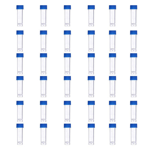 36PCS Cryo Tubes 5ml, Plastic Small vials with Screw caps Sample Tubes,PP Material ?with Silica Gel Gasket?Free from DNase, RNase, Human DNA...