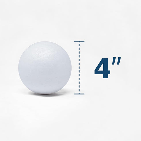 Evershine 12 Pack 4 Inch Craft Foam Ball - White Smooth Craft Foam Polystyrene Balls for DIY Craft and Art School Project...