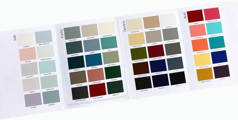 Country Chic Paint Color Card - 50 Furniture Paint Color Swatches...