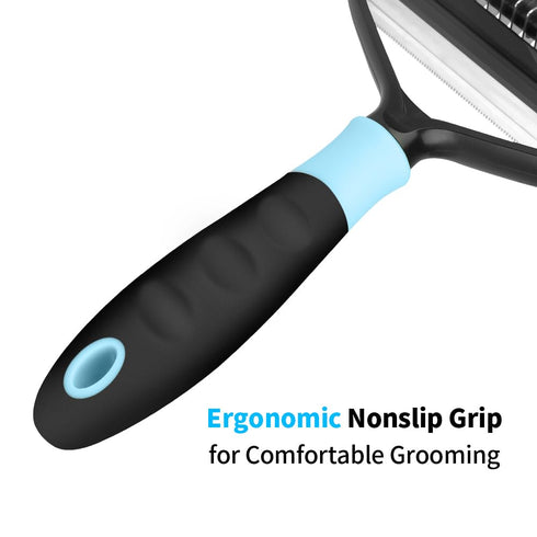 Dog Grooming Brush for shedding with 2 in 1 Professional Deshedding Tools and UNDERCOAT Rake for Long and Short Haired Dogs with Double Coat with ...