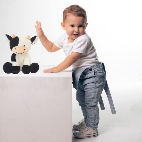 Cow Stuffed Animal Cute Cow Plush Doll Toy 9 inch Gift for Girls Boys Christmas (cow sitting)...
