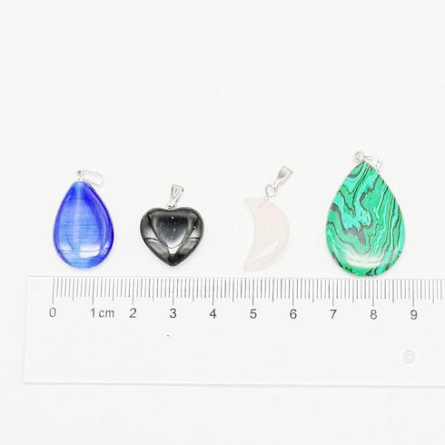 Chenkou Craft Wholesale Lots Mix Random 40pcs Artificial Glass Stone Like Pendants Charms Crystal Stone Beads Bracelet Necklace Charm...