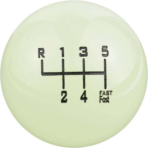Arenbel 6 Speed Gear Shifter Knobs Round Ball Shift Stick Lever Car Racing Handle Replacement Fit Most Auto Manual Transmission Vehicles, Green Lu...