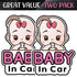 2 Pcs Baby in Car Stickers Sign and Decal for Girl Baby Car Removable Safety Notice on Board Stickers (Girl Style)...