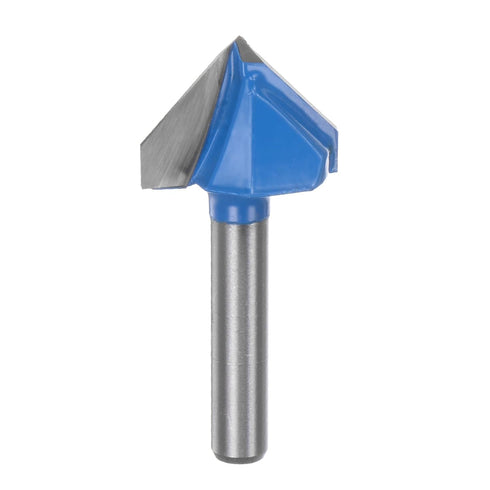 Router Bits 7/8" Dia 1/4" Shank 90 Degree V Type End Mill Carbide for Woodworking Carpentry Engraving Edge Trimmer Cutter Tools...