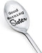 Big Lil Sister Christmas Gifts from Brothers Sisters Gift for Teen Girls Good Morning Sister Engraved Spoon for Stepsister Sister in law Birthday ...