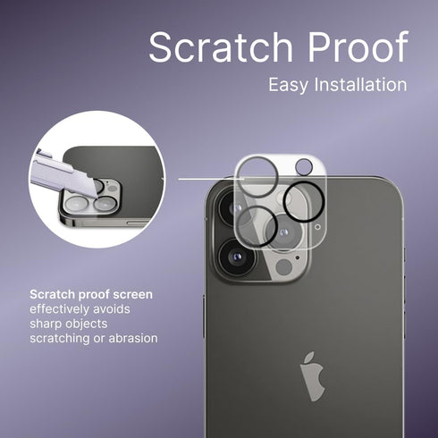 GLASS Screen Protector for iPhone 14 Family w/LIFETIME Replacement Warranty -- 3x Screen Protectors (2x 6.7, 1x 6.1) + 3x Lens Protectors (2x Trip...
