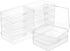 BENECREAT 10 Packs PP Plastic Bead Container Box, 4.9x3.9x1.2inch Rectangle Storage Organizer Box, Dustproof Case with Hinged Lid for Cards, Beads...