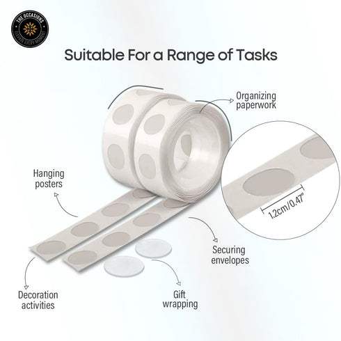 1000pcs Clear Strong Glue Double Sided Dots Transparent Heavy Duty | Sticky Dot Balloon Adhesive Glue Removable Point Tape 10 Rolls Scrapbook The ...