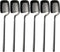 IQCWOOD Coffee Tea Spoons, 5.6 Inches Stainless Steel Small Espresso Spoons for Dessert, Ice Cream, Sugar, Tea, Set of 6 (Black)...