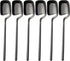 IQCWOOD Coffee Tea Spoons, 5.6 Inches Stainless Steel Small Espresso Spoons for Dessert, Ice Cream, Sugar, Tea, Set of 6 (Black)...