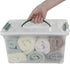 Saedy 14 Quart Latching Box, Great Funtionality Plastic Storage Bin with Lid, Clear Transparent Box with Handles...