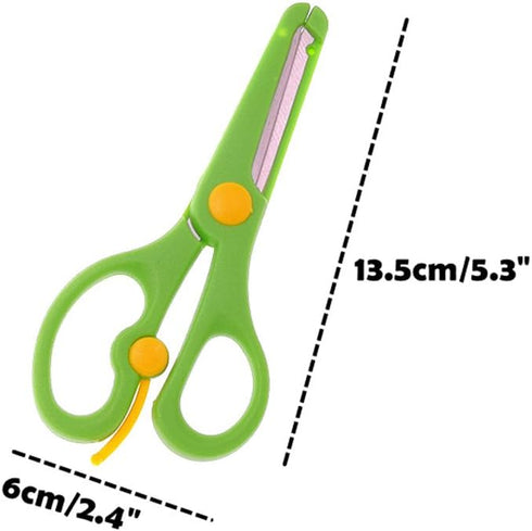 Children Scissors,Kids’ Artwork Blunt Tip Anti-Pinch Shears Students Cutter Scissors for DIY Handcraft Projects(5pcs)...