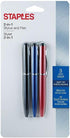 Staples 2618980 2-in-1 Stylus and Pen 3-Pack Black/Red/Blue......