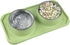 Cat Bowls for Food and Water, Upgrade Cat Food Bowls for Indoor Cats, Premium Removable Stainless Steel Double Bowls with Silicone Anti-Slip Pads,...