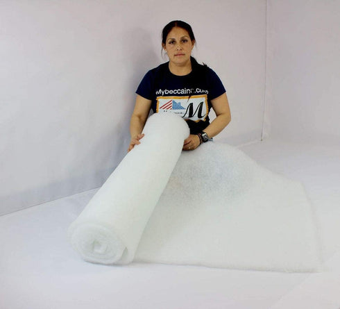 Mybecca 48 Inch Wide (1 Yard) Quilt Batting Multipurpose Dacron Fiber Polyester Wadding Fabric Loft Upholstery Grade Padding 48 x 36 (3' x 4')...
