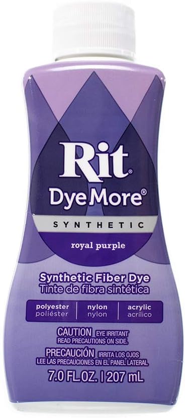 Synthetic Rit Dye More Liquid Fabric Dye – Wide Selection of Colors – 7 Ounces - Royal Purple...