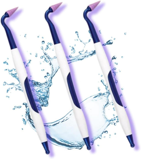 Gum Stimulator - Rubber Tip Stimulator, Dental Plaque Remover Tool Bundled with Travel Zipper Pouch- 3 Pack Total...