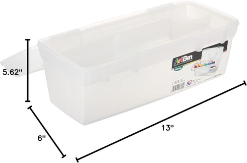ArtBin 6937AG Essentials Lift-Out Tray Box, Portable Art & Craft Organizer with Handle and Tray, Clear/Aqua...