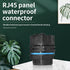 RJ45 Panel Mount Waterproof Connector IP68 Cable Connector, Female to Female, with Shielding Cable Coupler-CAT6-YMP23-Blue-2 PCS...