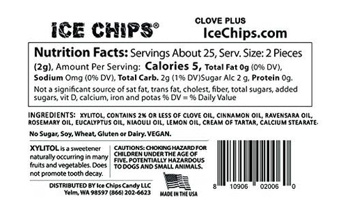 ICE CHIPS Candy 3 Pack Assortment (Clove, Ginger, Menthol Eucalyptus)...